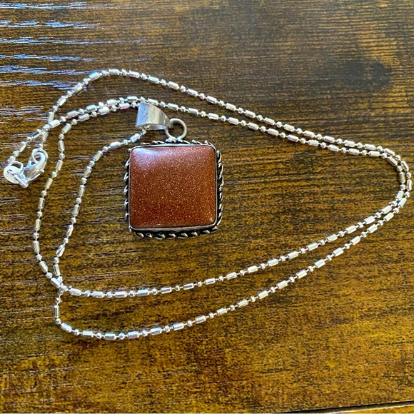 Goldstone Pendant Necklace - Picture 2 of 4